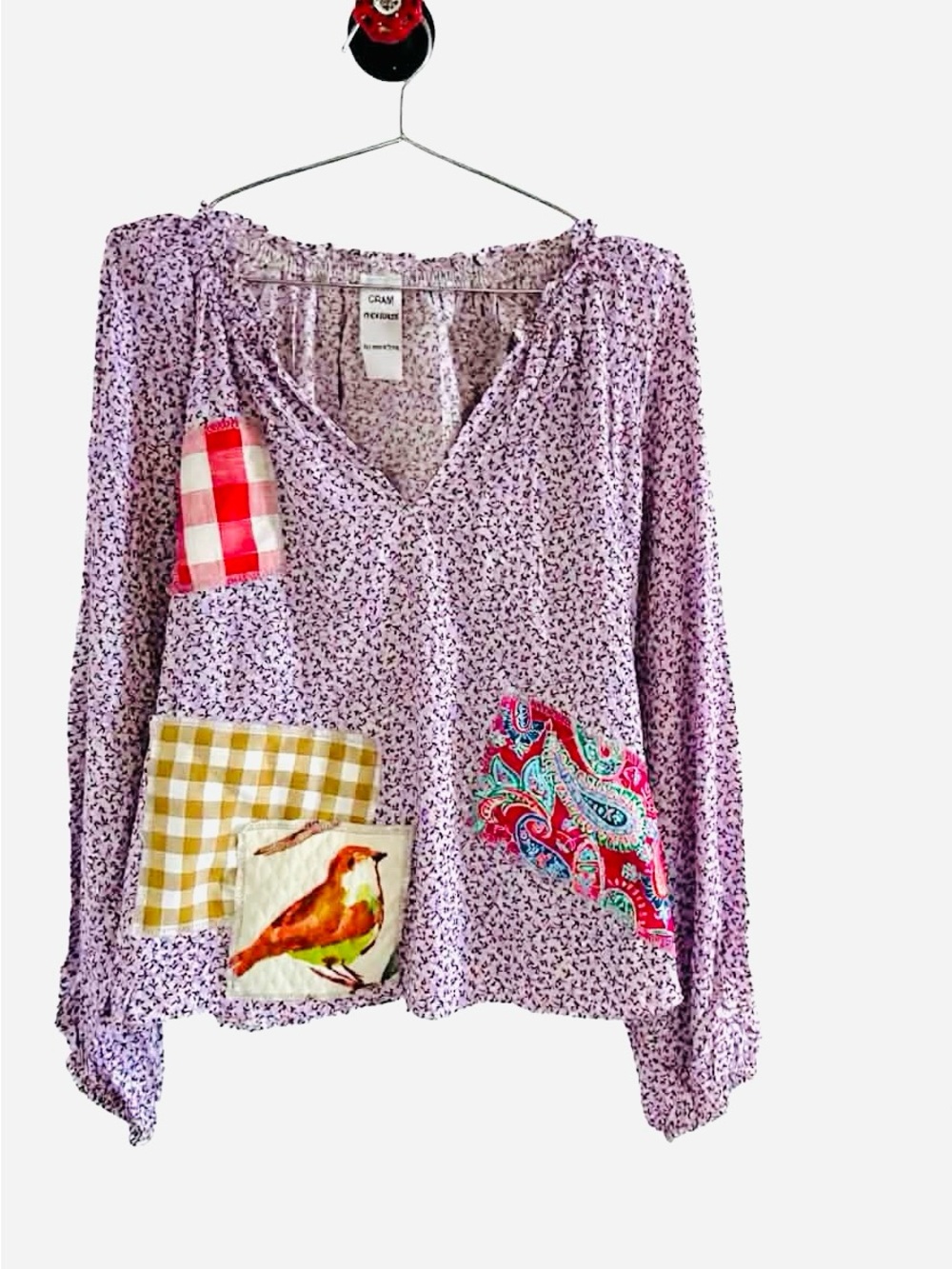 CRAM FLOWY BLOUSE